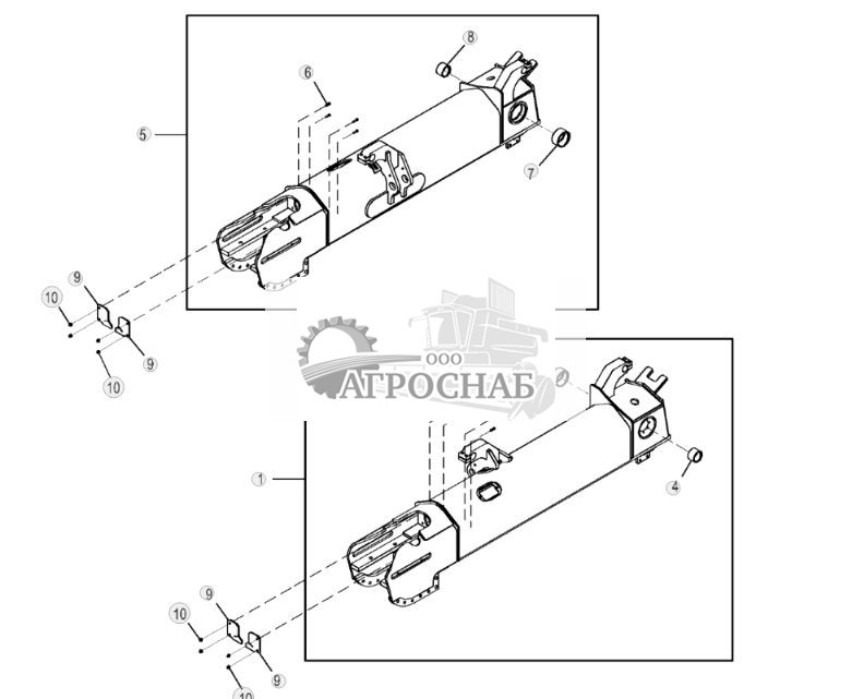 Рама гусеницы, низкое удельное давление на грунт (LGP) и сверхдлинная гусеница (XLT), механизм наклона под углом (PAT) (302797 - ) - ST909560 0.jpg